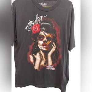 Sullen Art Collective NWT Black T multi artists large unisex Simon Hayag & more